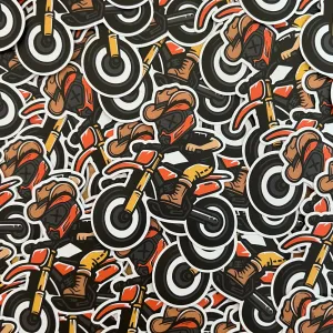 Dirt Bike Cowboy Sticker