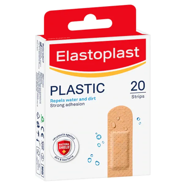 Elastoplast Antibacterial Plastic Plaster 20pk