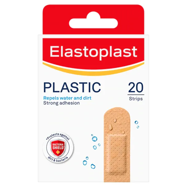 Elastoplast Antibacterial Plastic Plaster 20pk