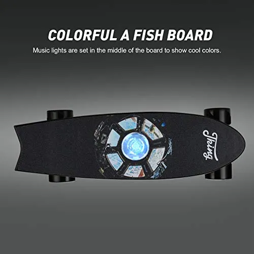 Electric Skateboard Electric Longboard with Remote Control Electric Skateboard,450W Hub-Motor,18.6 MPH Top Speed,7.6 Miles Range,3 Speeds Adjustment,12 Months Warranty