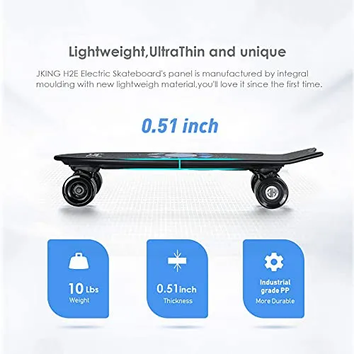 Electric Skateboard Electric Longboard with Remote Control Electric Skateboard,450W Hub-Motor,18.6 MPH Top Speed,7.6 Miles Range,3 Speeds Adjustment,12 Months Warranty