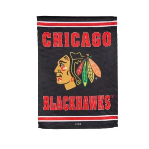 Embossed Suede Flag, GDN Size, Chicago Blackhawks,14es4355