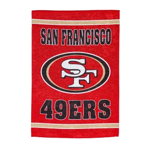 Embossed Suede Flag, House Size, San Francisco 49ers,13es3826