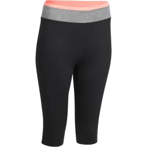 Energy Women's Cardio Fitness Cropped Bottoms - Black with Contrasting Waistband