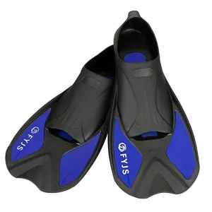 F FYJS Short Swim Fins,Travel Size Diving Flippers with Mesh Carrying Bag for Adult Men Womens