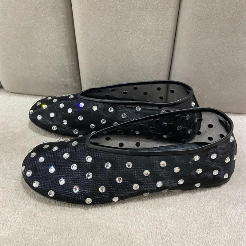 Fashionable Round Toe Rhinestone Mary Jane Shoes Women