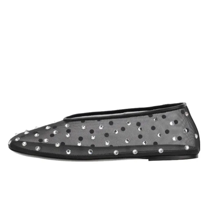 Fashionable Round Toe Rhinestone Mary Jane Shoes Women