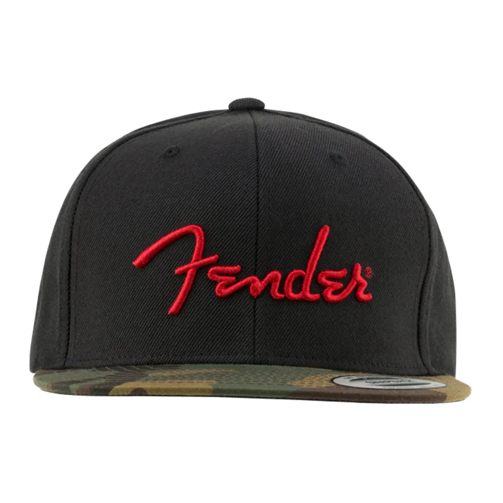 Fender Camo Flatbill Hat, Camo, One Size Fits Most
