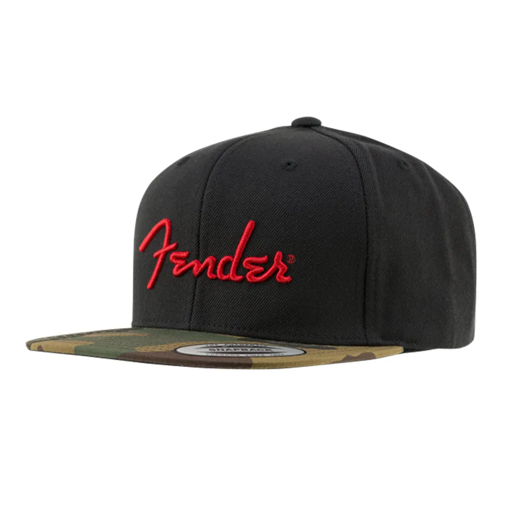 Fender Camo Flatbill Hat, Camo, One Size Fits Most