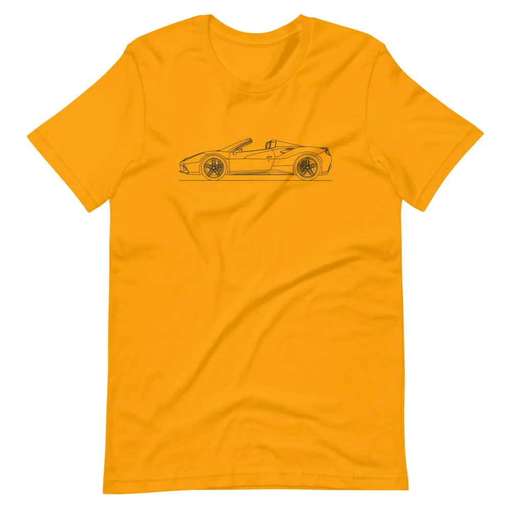 Ferrari 488 Spider Outline T-shirt