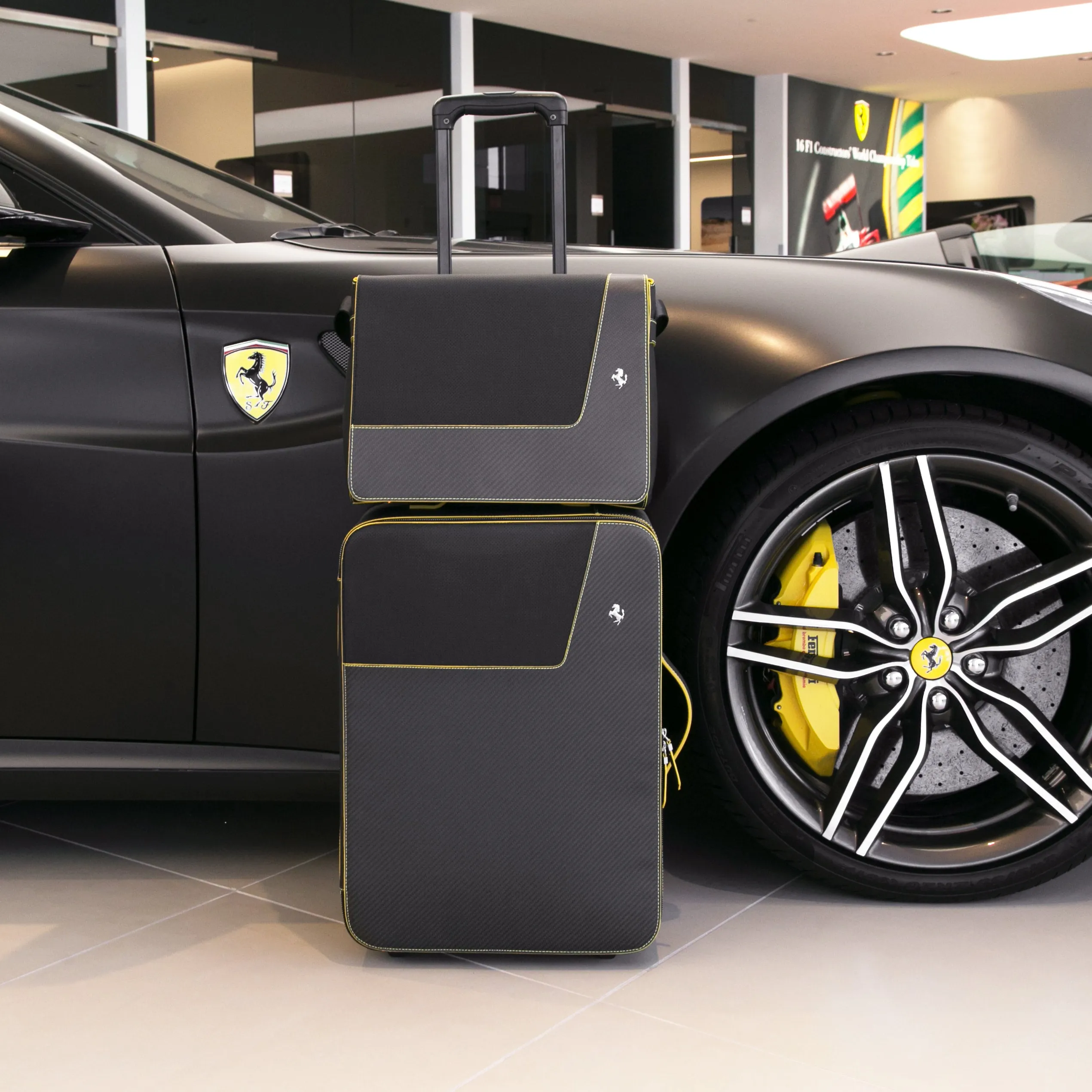 Ferrari Carbon Fiber Top Trolley Luggage