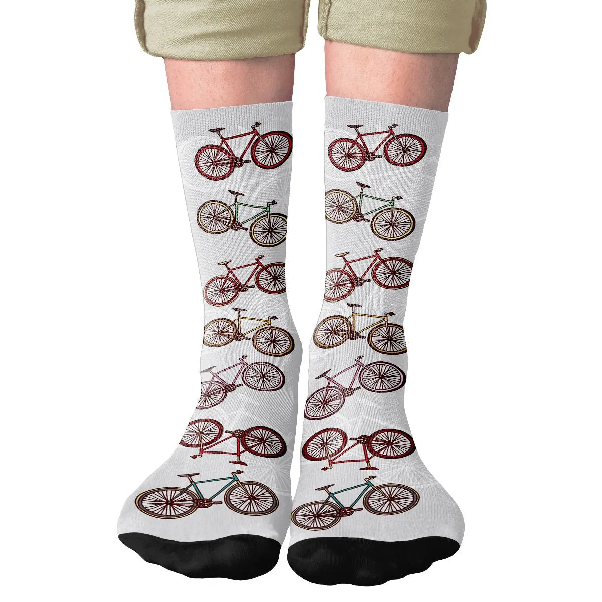 Fixie Bikes Adult Crew Socks