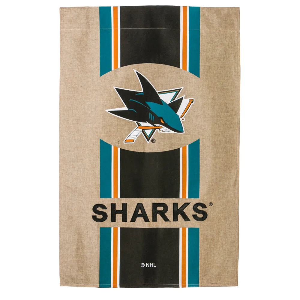 Flag, Burlap, Reg, San Jose Sharks,13b4373