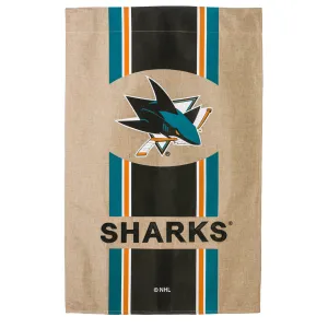 Flag, Burlap, Reg, San Jose Sharks,13b4373