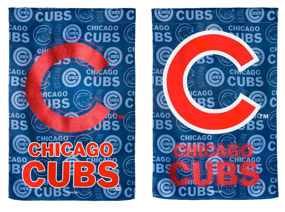 Flag, Suede, Glitter, DS, Gar, Chicago Cubs,14s4204bl