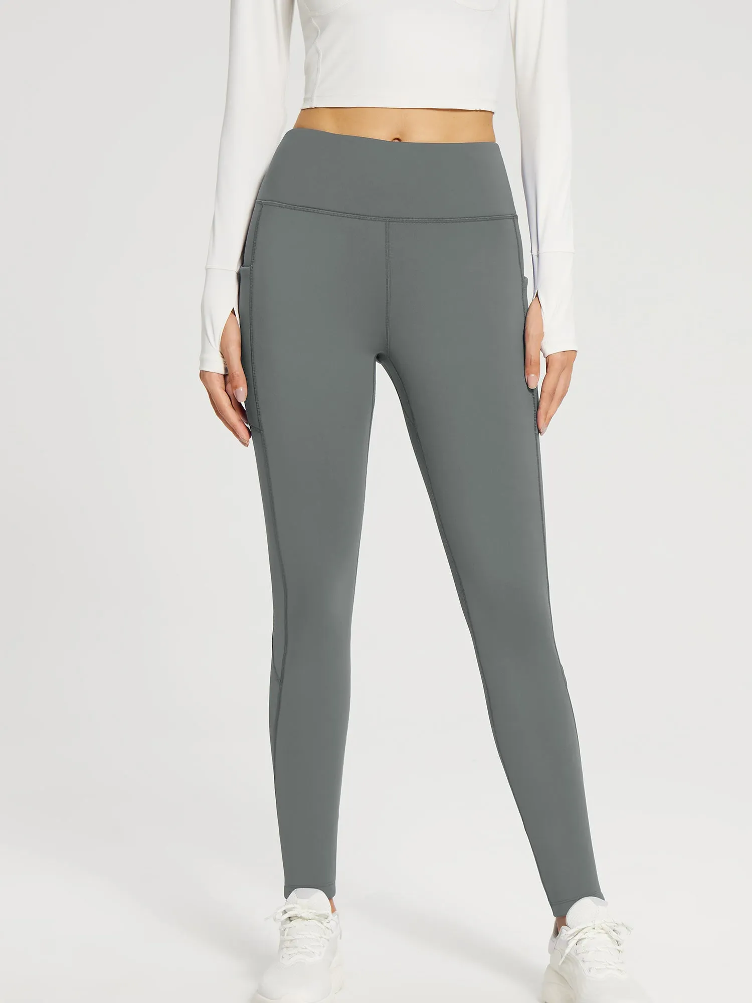 Flyleaf Fleece Lined Zipper Pocket leggings