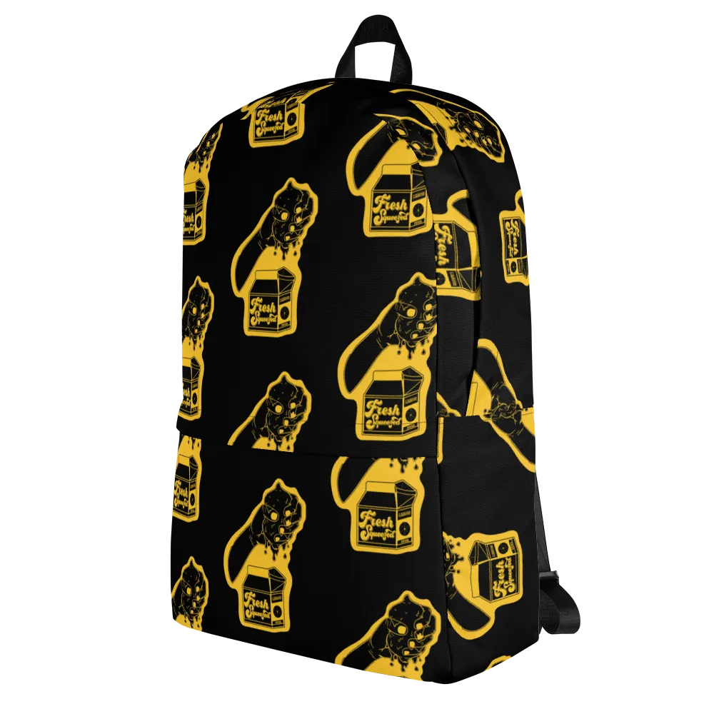 Fresh Squeezed Pattern Backpack - Black/Yellow