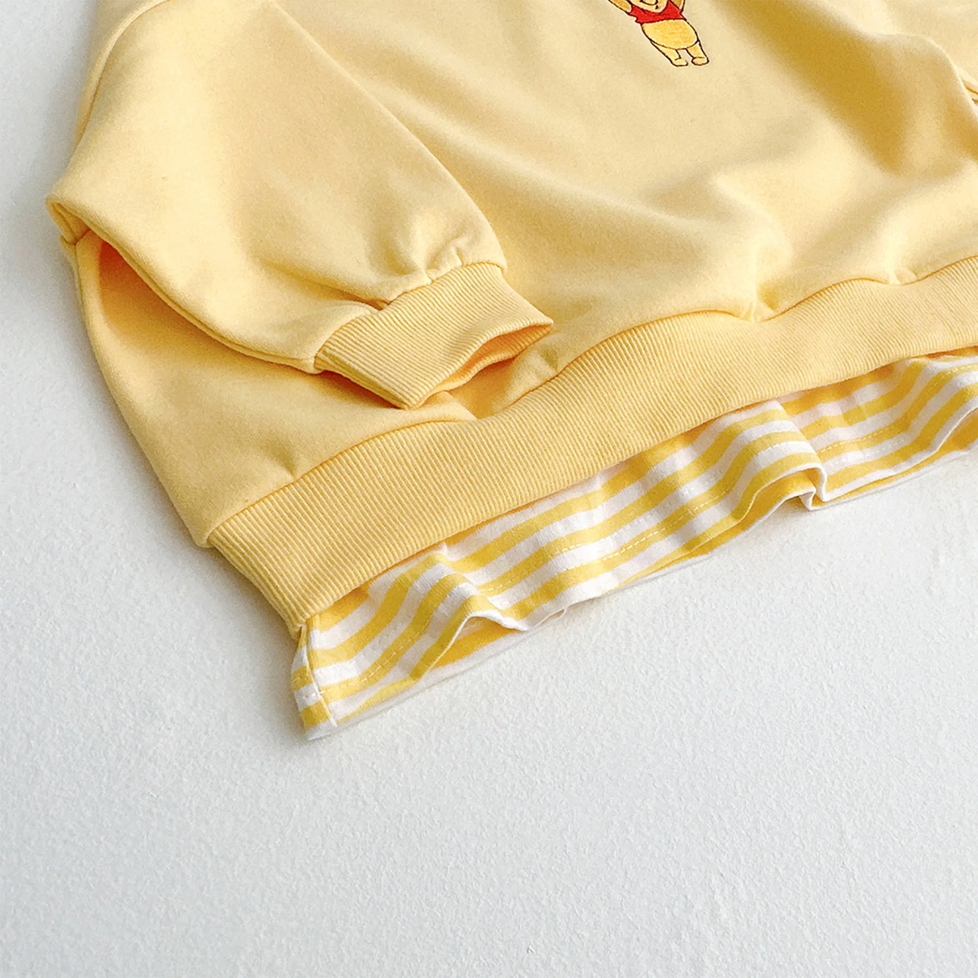 Friends Embroidered Sweat Set - Yellow