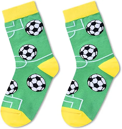 Funny Soccer Socks for 7-10 Years Old Boys, Novelty Soccer Gifts For Soccer Lovers, Children's Day Gift For Your Son, Gift For Brother, Funny Soccer Socks for Kids, Boys Soccer Themed Socks