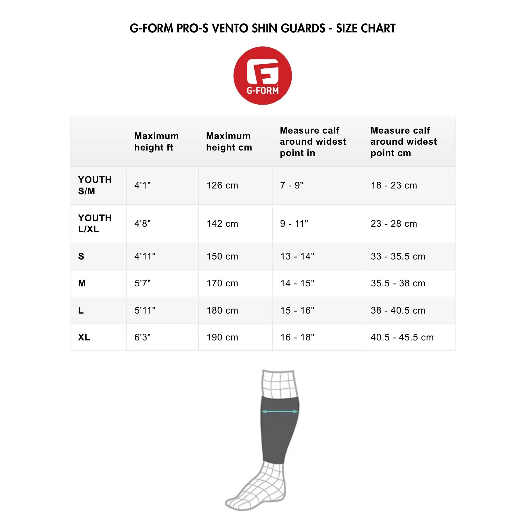 G-Form Youth Pro-S Vento Shin Guards - White