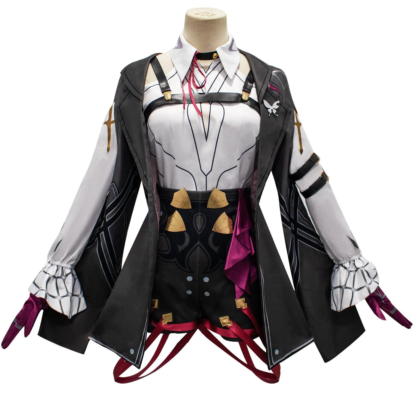 Game Honkai Star Rail Cosplay Kafka Wig Hair Shoes Harness Plus Size Cosplay Costume Uniform Male Female Halloween Party Outfit