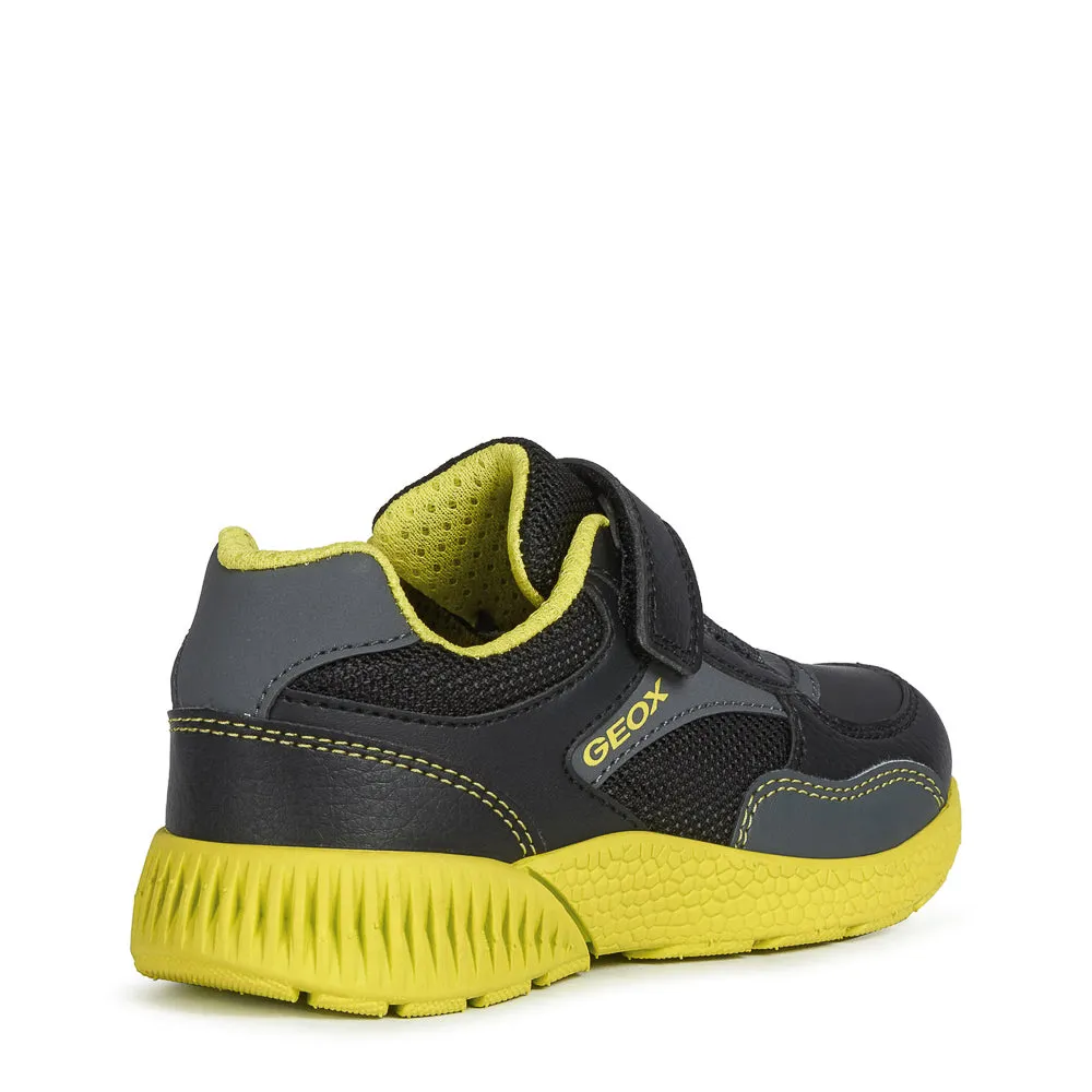 Geox Sveth Black/Lime Trainers