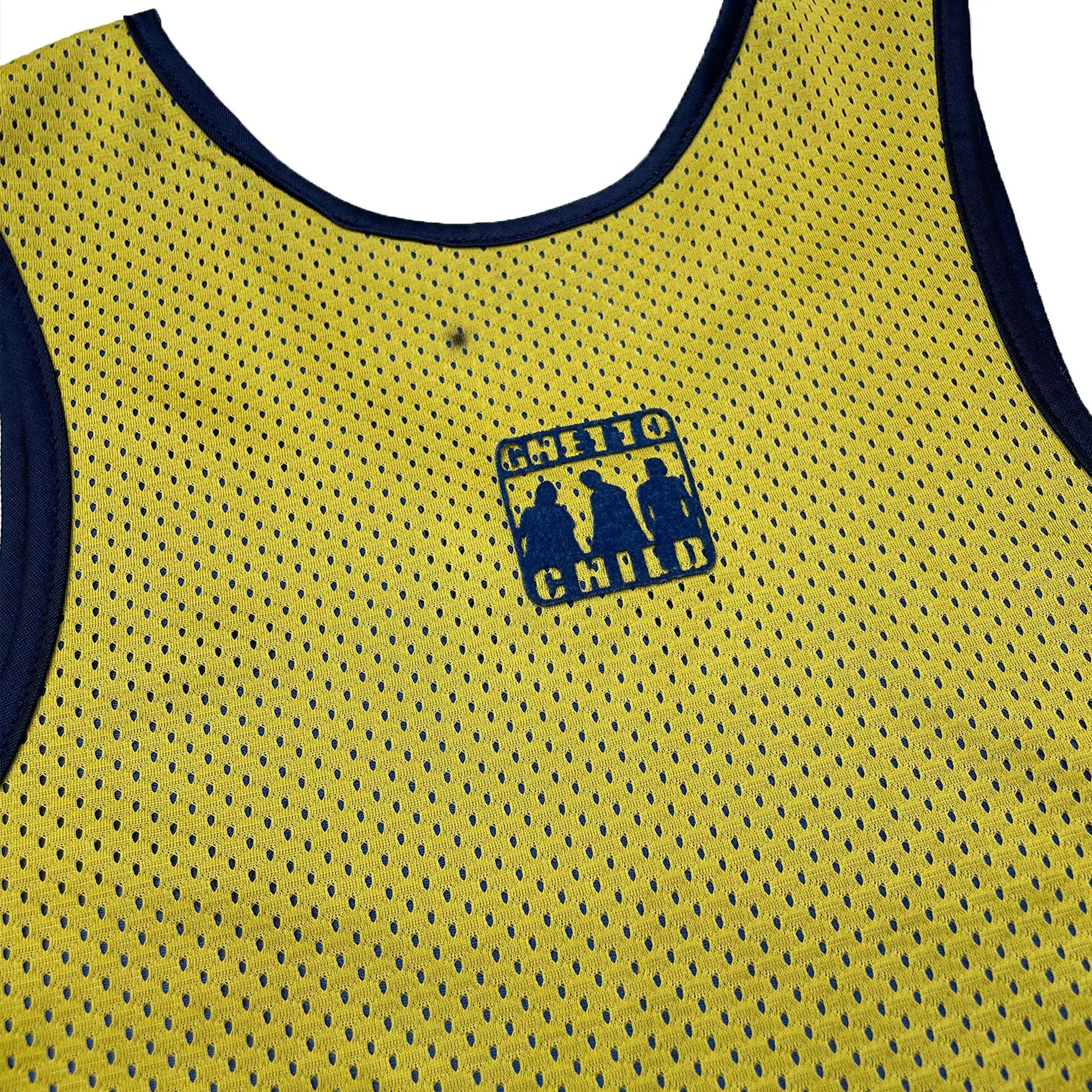 Ghetto Child 'Reversible' Basketball Jersey (Blue/Yellow) VINTAGE 90s