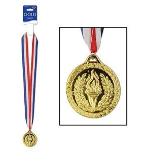 Gold Sports Plastic Medal Ribbon