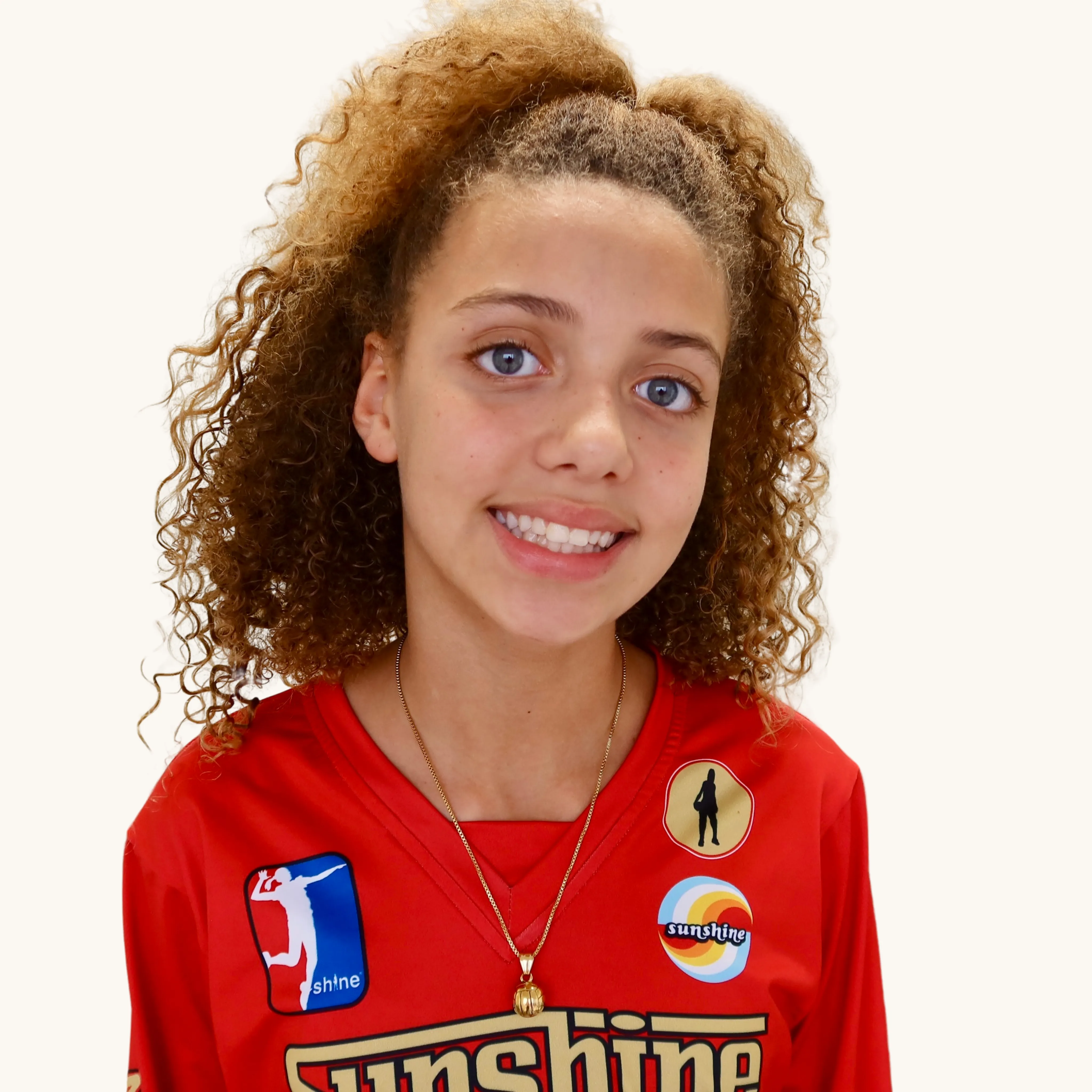 Gold Volleyball Pendant Necklace