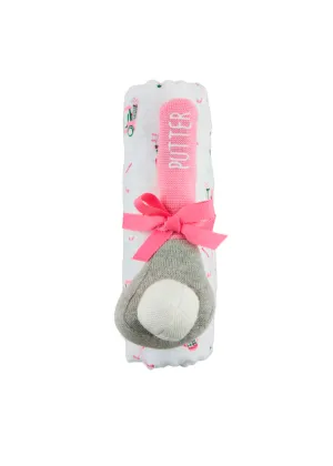 GOLF SWADDLE & RATTLE SET - PINK