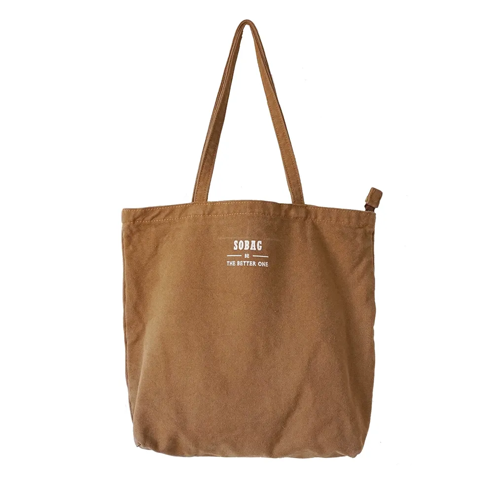 Green Canvas Tote Bag Canvas Reusable Grocery Shopping Bag Canvas Shoulder Tote Bag