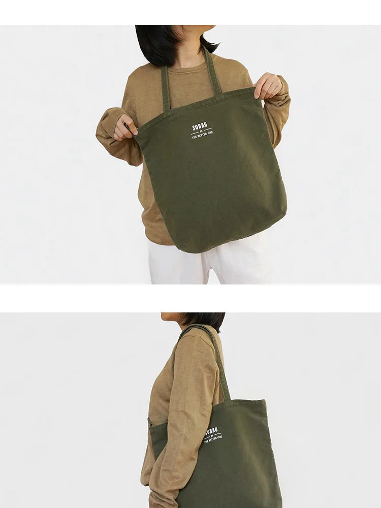 Green Canvas Tote Bag Canvas Reusable Grocery Shopping Bag Canvas Shoulder Tote Bag