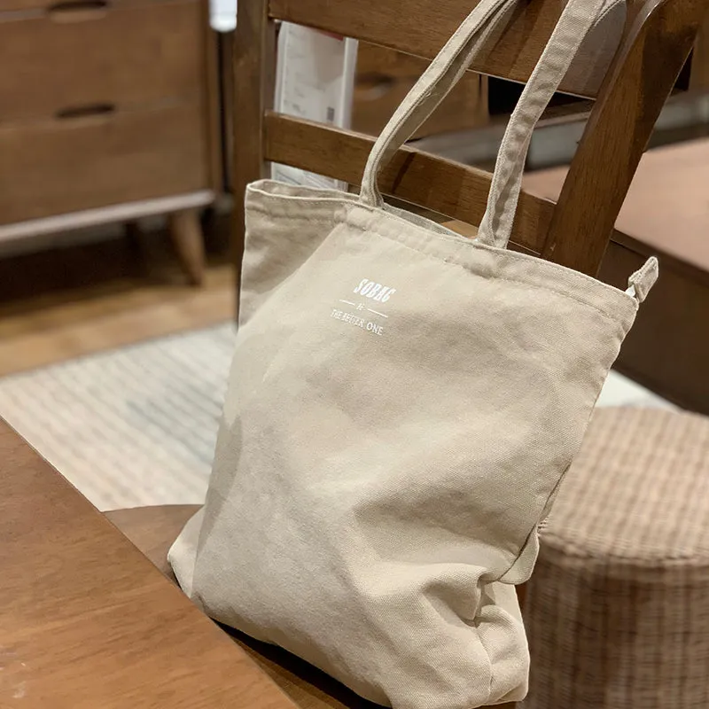 Green Canvas Tote Bag Canvas Reusable Grocery Shopping Bag Canvas Shoulder Tote Bag