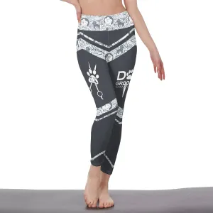 Groomer Legging Pet Grooming Apparel Paw Pattern Legging Gift For Women 01
