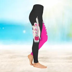 Hand Pink Nail Hustle 3D Legging 915 NA93
