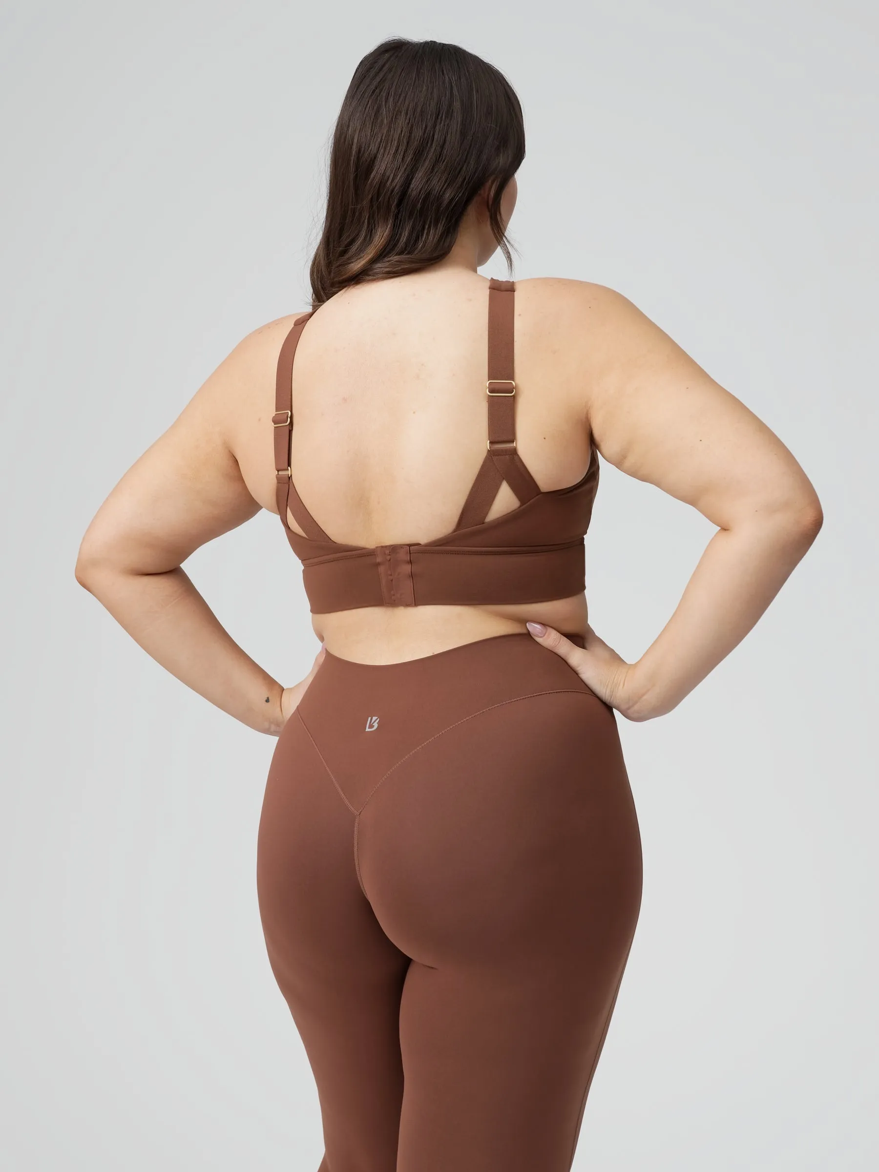 Harmony Halter Sports Bra - Mocha