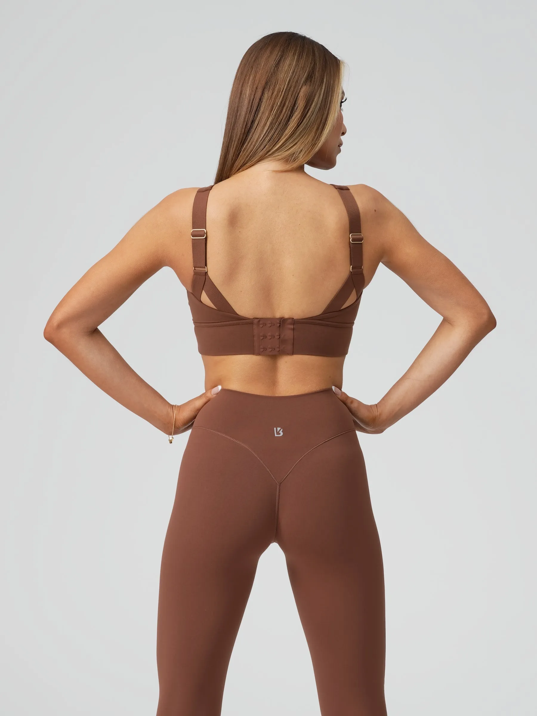 Harmony Halter Sports Bra - Mocha