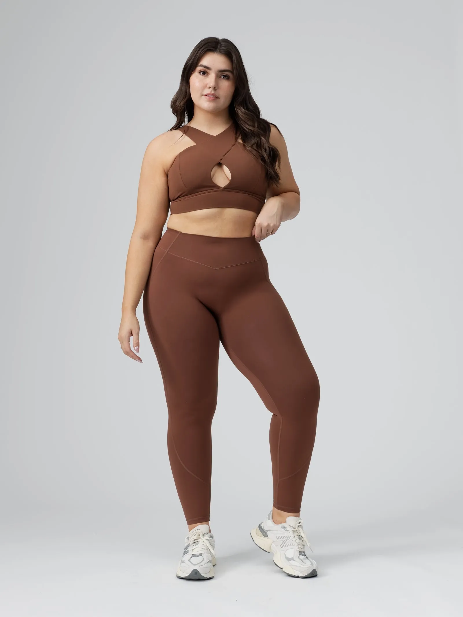 Harmony Halter Sports Bra - Mocha