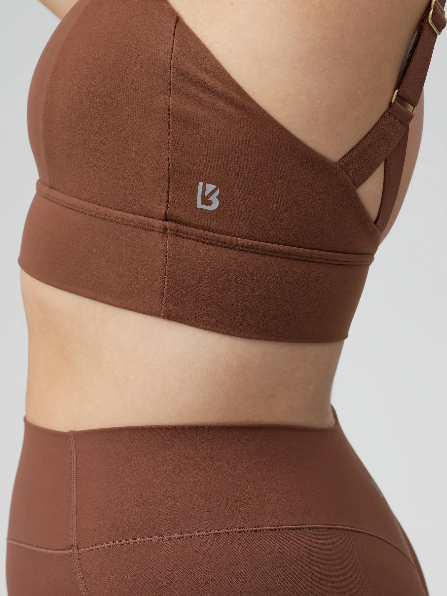 Harmony Halter Sports Bra - Mocha