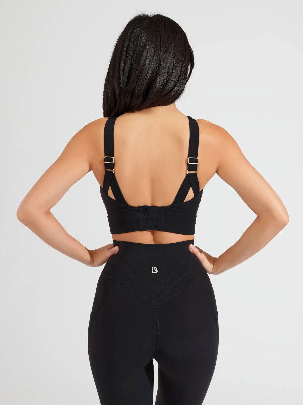 Harmony Halter Sports Bra - Onyx Black