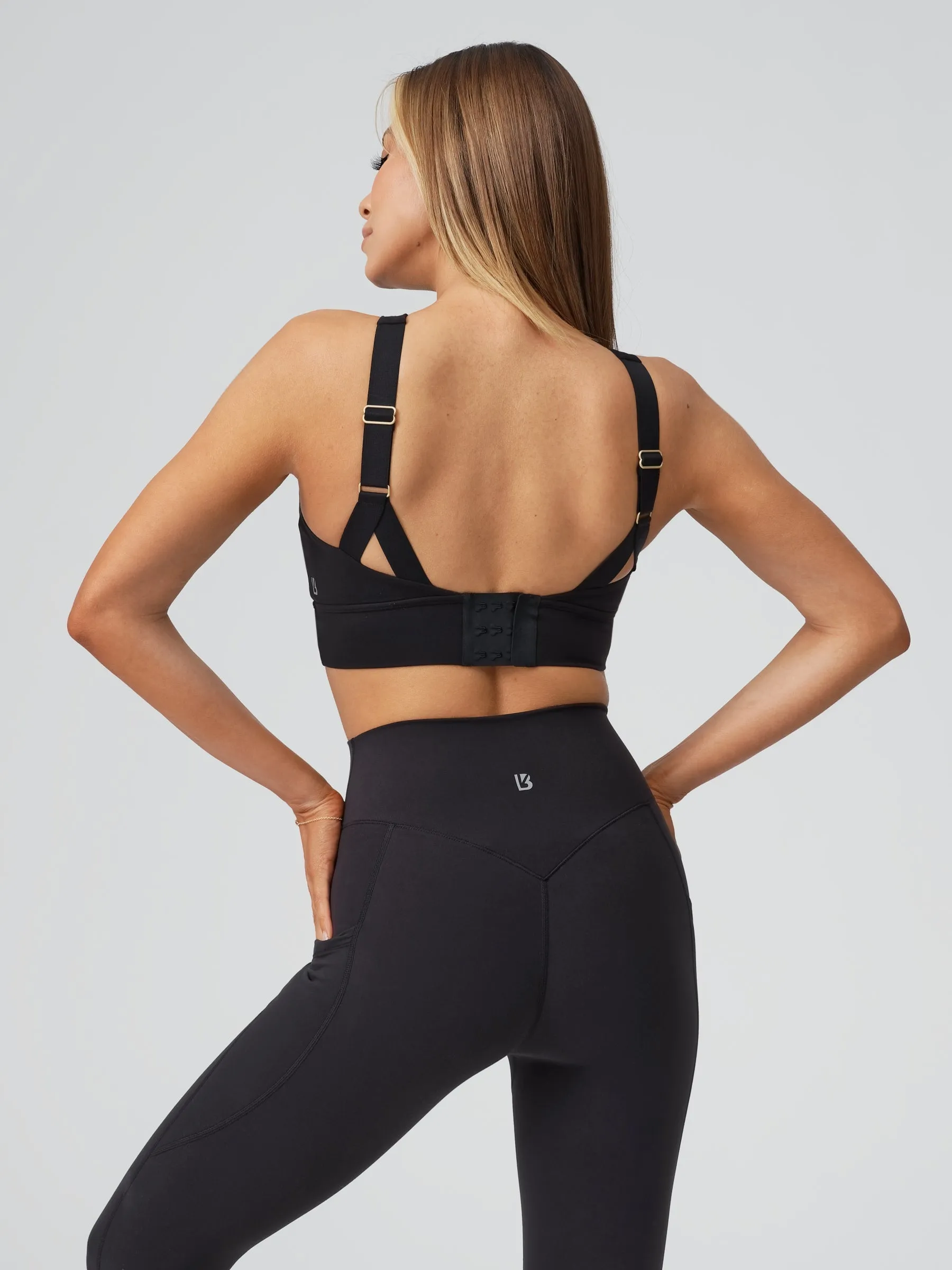 Harmony Halter Sports Bra - Onyx Black