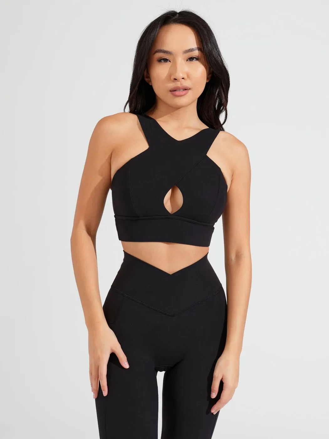 Harmony Halter Sports Bra - Onyx Black