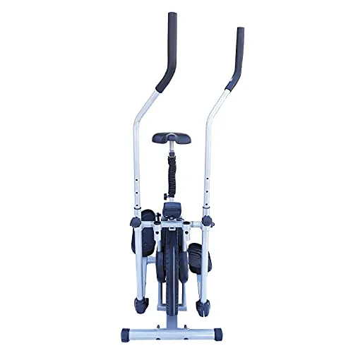 Healthex Orbitrek/Orbitrac Exercise Cycle and Cross Trainer | Dual Trainer 2in1 Home Fitness Gym Equipment 1350R for Home Gym with 1Year Warranty (Silver/Black)