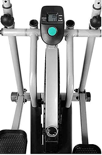 Healthex Orbitrek/Orbitrac Exercise Cycle and Cross Trainer | Dual Trainer 2in1 Home Fitness Gym Equipment 1350R for Home Gym with 1Year Warranty (Silver/Black)
