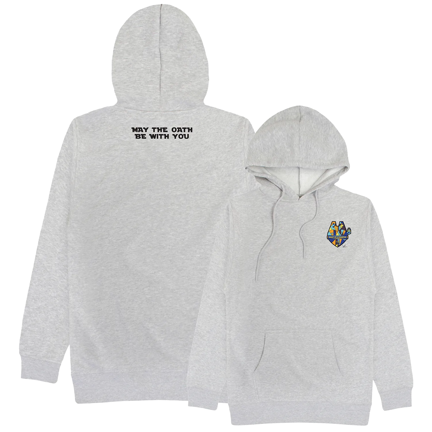 Heart of a Champion X May the Oath Be With You Coastal Hoodie, Athletic Heather