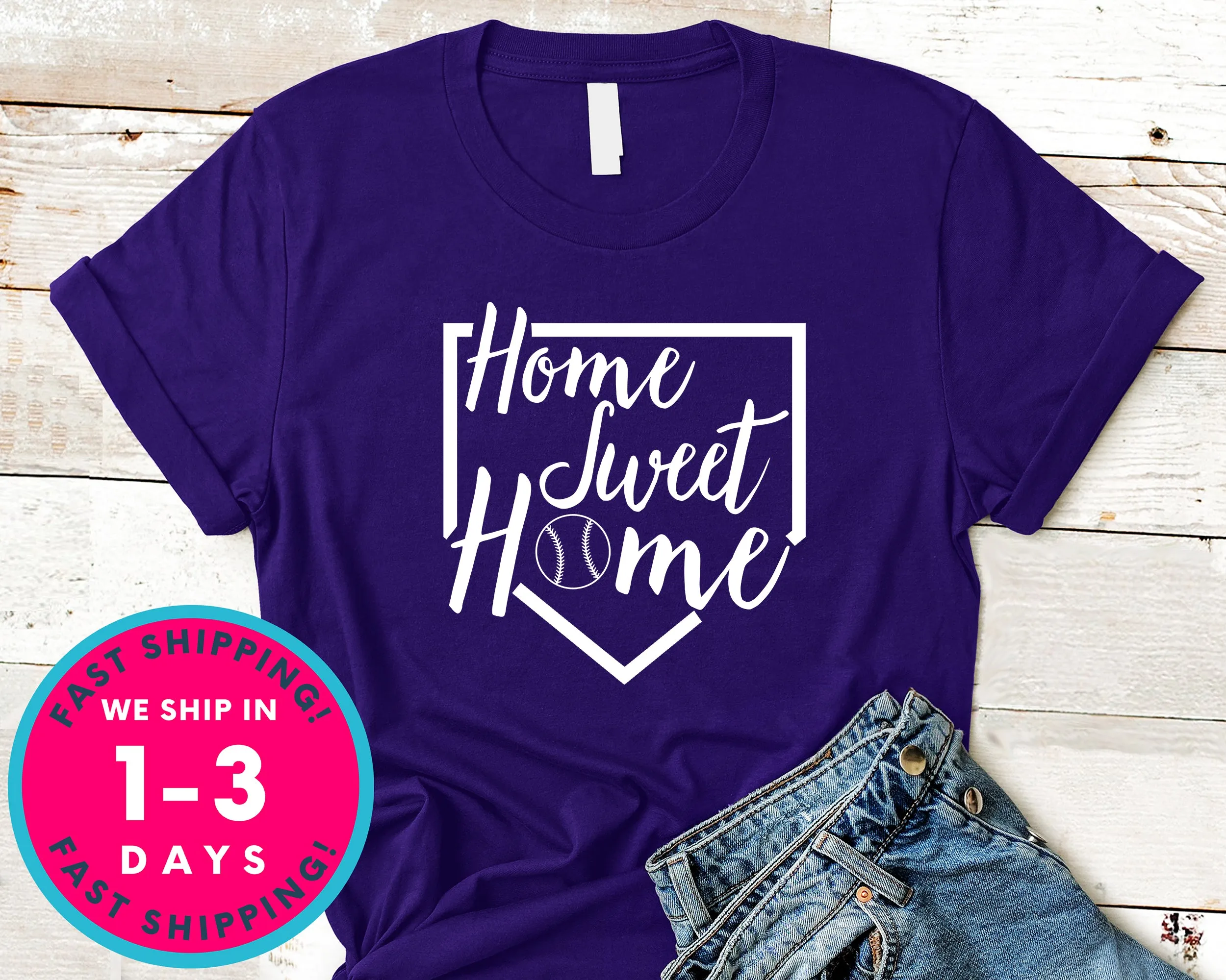 Home Sweet Home Baseball Softball T-Shirt - Sports Shirt