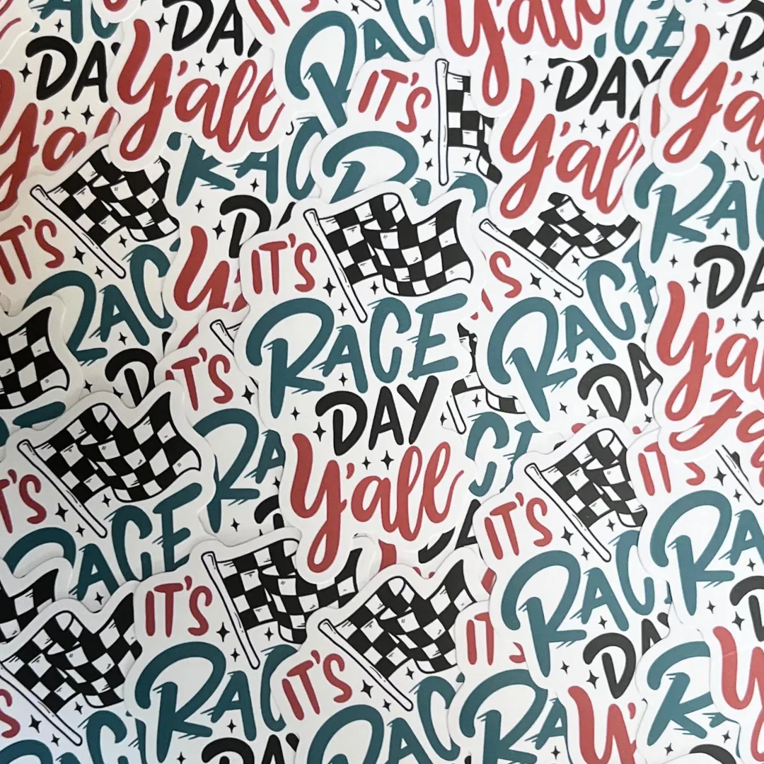 It's Race Day Y'all Sticker