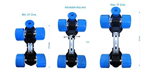 Jaspo Marshal Blue Adjustable Roller Skates Combo (Skates   Helmet   Knee Guards   Bag) - for Age Group 6 to 14 Years