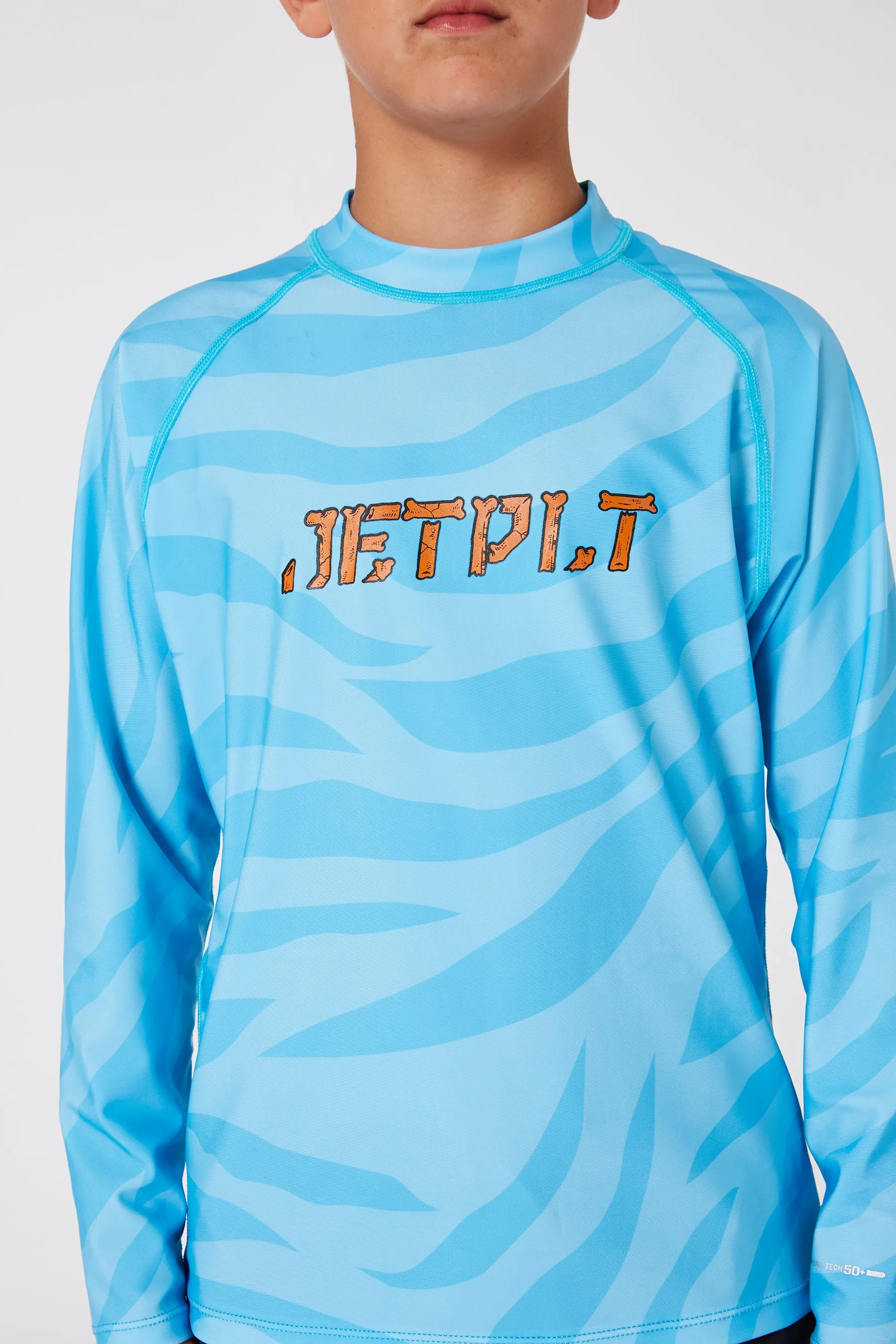 Jetpilot Youth LS Hydro Boys Rashie - Blue