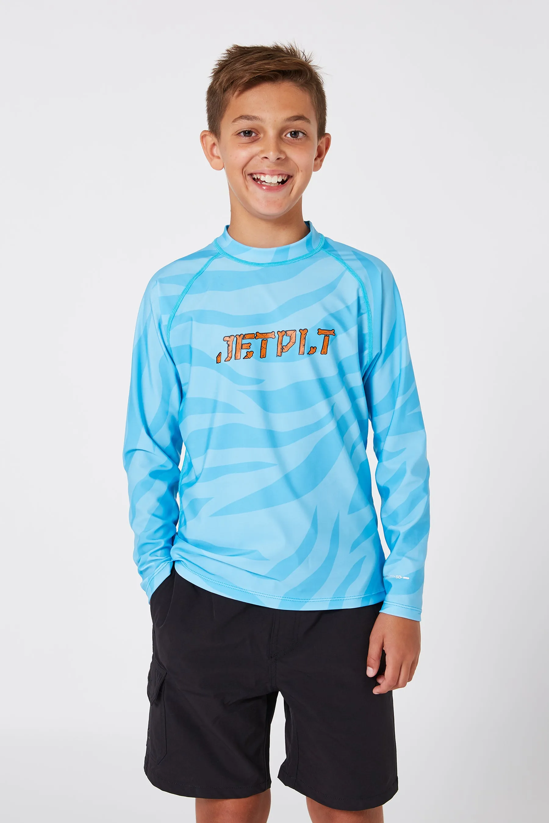 Jetpilot Youth LS Hydro Boys Rashie - Blue